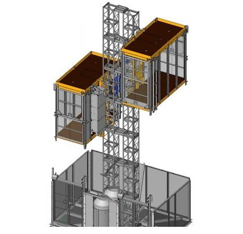 Лифт строительный грузопассажирский Electroelsa ELSA Н20 (с 2 кабинами 2.2x1.4 м)