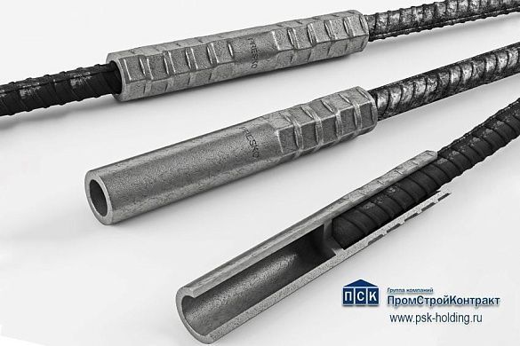 Переходная обжимная муфта PRESKO для соединения арматуры Ø 28/25 мм